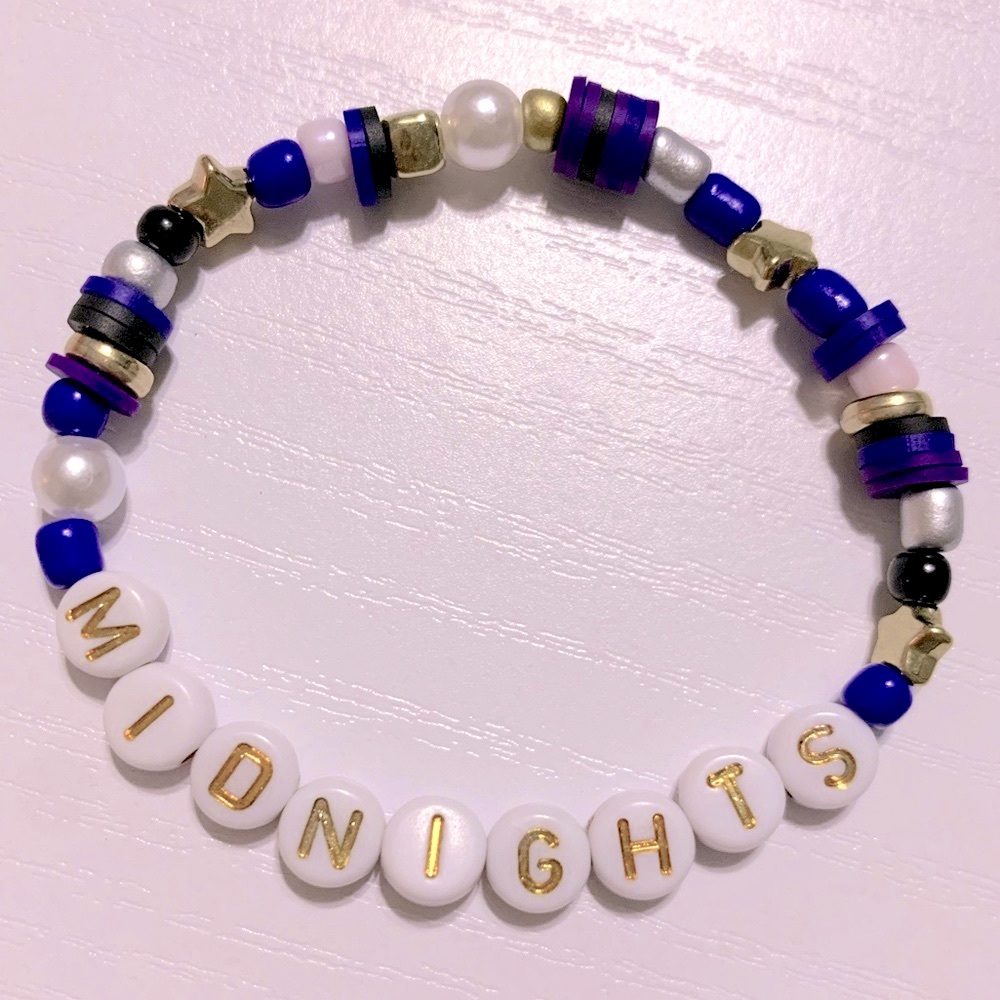 Taylor Swift MIDNIGHTS Beaded Friendship Bracelet - Eras Tour Movie Album Title